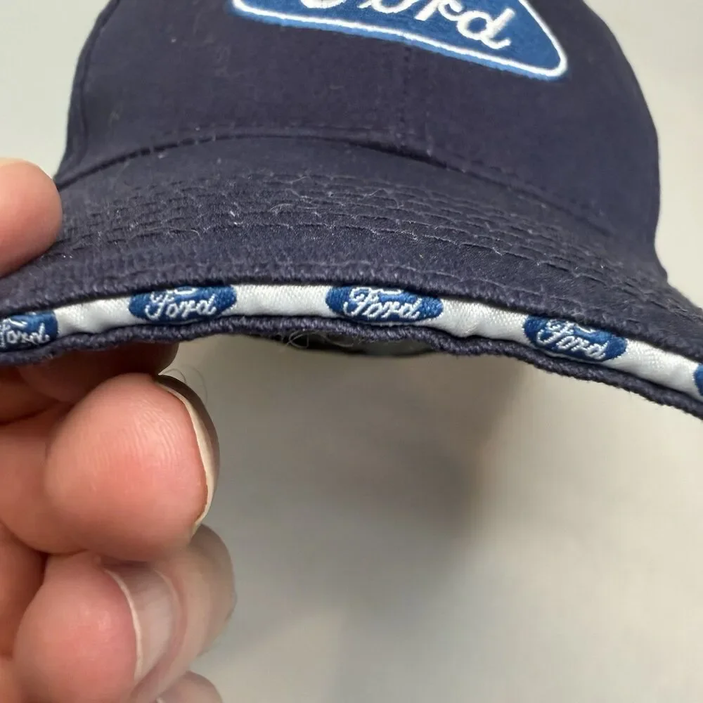 FORD Dealership Baseball Cap Hat Blue 100% Cotton Adjustable Strapback EUC